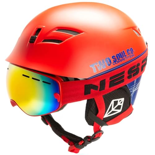 Natuway Kids and Toddlers Ski Helmet Snowboard Helmet and Goggles Combo Comfort Safty and Very...