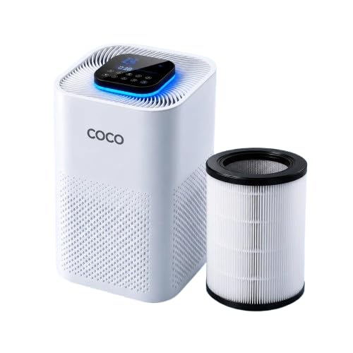 WHITE 1 EXTRA HEPA 13 FILTER for Home & Office, 4 in 1 Stage Filtration with Carbon Filter, LED Display Touch Control, UV Lamp, 7 Color Light, 15W, 1 Pc-image-21