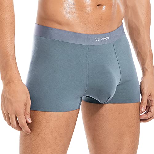 VEEAMON Men's Modal Boxer Briefs Seamless Underwear Microfiber Comfortable Soft 4-Pack With Gift Box