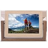 Material del marco: el marco de fotos está hecho de MDF y vidrio, es estable y claro. El panel es claro y brillante, por lo que tus fotos se verán bien.