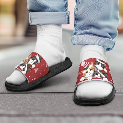 Image of Unisex Slides for Girls Boys Comfortable Slippers Slides Non-slip Shower Shoes House Fashion Thick for Indoor & Outdoor Gifts