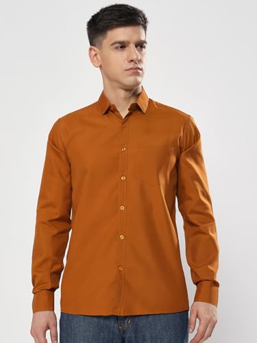 Image of Men's Polycotton Solid Shirt Pack of 3 | Regular Fit Full Sleeve Casual & Formal Wear Shirt Combo for Men | Soft & Durable Shirts