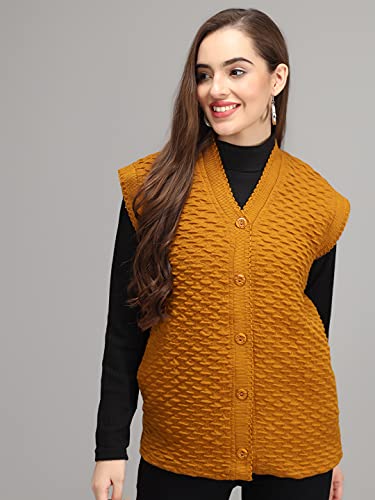 Image of eKools Women's Winterwear Woolen Sleeveless Sweaters (with Side Pockets)