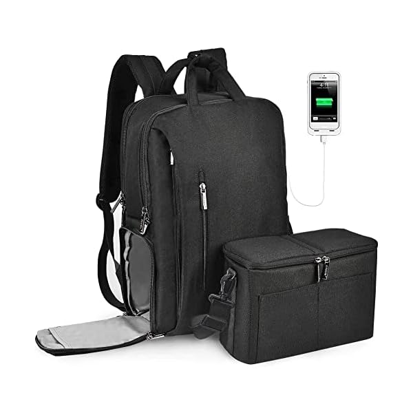 CADeN-DSLR-Camera-Backpack-Bag-Waterproof-Anti-Theft-with-156-inch-Laptop-Compartment-USB-Charging-Port-Tripod-Holder-Rain-Cover-Inner-Case-Compatible-for-Sony-Canon-Nikon-Olympus-Black CADeN DSLR Camera Backpack Bag Waterproof Anti Theft with 15.6 inch Laptop Compartment, USB Charging Port, Tripod Holder, Rain Cover, Inner Case, Compatible for Sony Canon Nikon Olympus Black