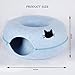 PJDDP Cat Tunnel Bed, Cat Tunnel Felt Cat Donut Scratch Resistant Donut Cat Bed Cat Hideouts for Indoor Cats, Cat Toys Universal for All Seasons Cat Condo and Cat Cave,Pink,L