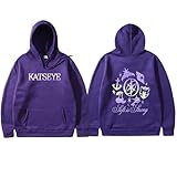 KUNIIS KATSEYE Pop Music Hoodie, Kapuzenpullover mit Langarm und Front- und Rückendruck, Herrenmode, XS-4XL (Purple,XXL)