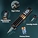 NEEBOL Wireless Tattoo Gun Rotary Tattoo Machine LED Display Screen 8 Hour Battery Life Extra Battery High-end Tattoo Pen Equipment Supply Permanent Tattoo Art Makeup Gift (Black-Extra Battery)