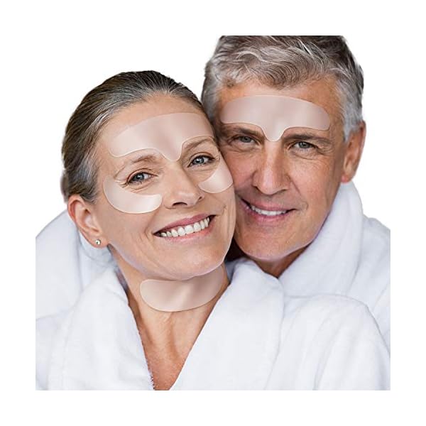 Hoosh Face Silicone Pads for Wrinkles (6 Pcs, Reusable), Overnight Hydrating Anti Aging Patches, Botox Tape for Neck, Forehead, Eyes & Smile Lines Treatment, Face & Under Eye Smoothing Mask For Women