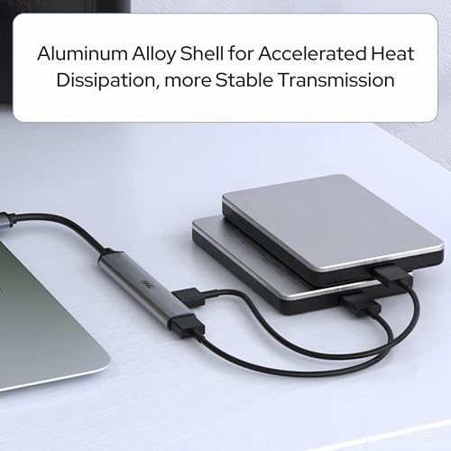 Image of TAG 4-in-1 Type C USB Hub Multiport Adapter, USB Hub with Aluminium Shell, 1 x USB 3.0 & 3 x USB 2.0 for PC, MacBook, Mac mini, iMac, Tablet, and Mobile Phones