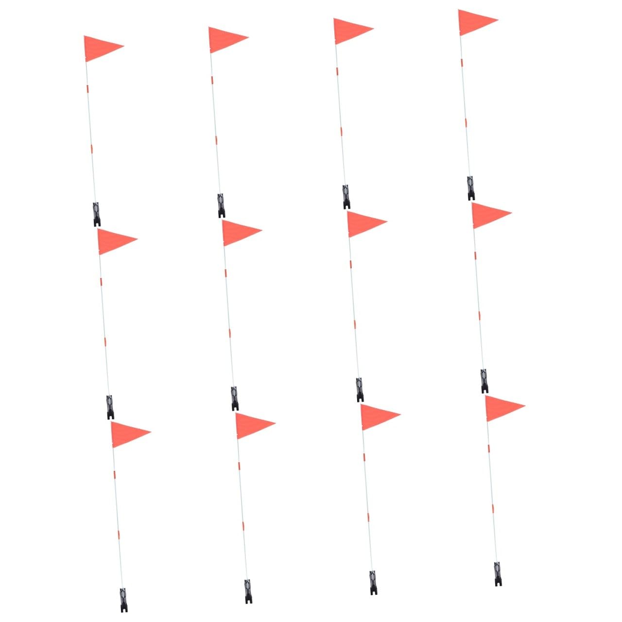 Happyyami 12 Zestawów Flaga Tylna Uchwyt Szklany Rower + Widoczność Rowerów Flaga Bezpieczeństwa Rowerowa Flaga Bezpieczeństwa Flaga Rowerowa Żelazko Akcesoria Rowerowe Rowerów Ogon