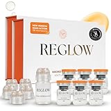 ReGlow Micro Infusion System for Face – 300% Deeper Absorption with 24K Gold Microneedling Tool + Serum (3 Months) – Firmer Radiant Skin, At-Home Treatment with Collagen Peptides & Hyaluronic Acid