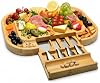 Picnic at Ascot Tabla de Cortar de Bambú para Queso y Charcutería con Juego de Cuchillos y Marcadores de Queso - Diseñada y Controlada de Calidad en EE. UU. 6