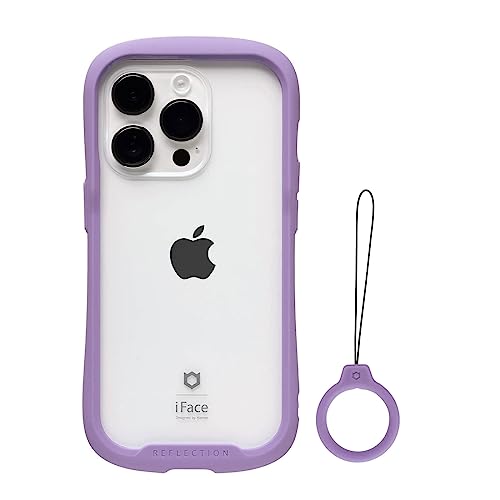 iFace Reflection iPhone 15 Pro �P�[�X �����K���X �N���A�P�[�X �X�g���b�v �Z�b�g(�p�[�v��)�y�A�C�t�H��15�v�� ���� �ϏՌ� �N���A �؍� �X�g���b�v�z�[�� �V���R�� �����O�X�g���b�v�z