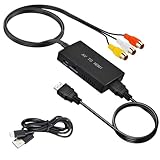 【Breite Kompatibilität】Der Composite AV CVBS Adapter unterstützt PAL-, NTSC3.58-, NTSC4.43-, SECAM-, PAL/M-, PAL/N-Standard-TV-Format-Eingänge und wird häufig in PS2, PS3, Xbox, N64, STB, VHS, VCR, DVD-Playern und anderen Geräten mit RCA-Ausgängen verwendet