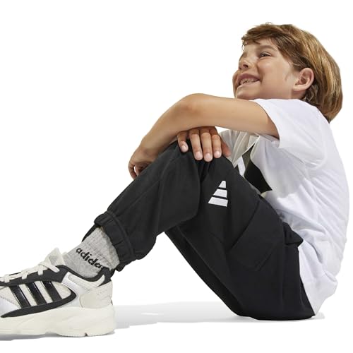 Pantalon cargo Essentials enfants adidas noir en molleton confortable - 5