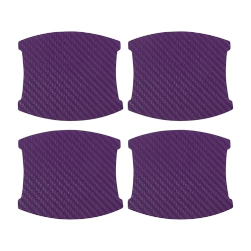 INFINAUTO 3D Car Door Handle Scratch Protector, 84x94mm Removable Magnetic Car Door Handle Protective Film Purple, 4 Pcs