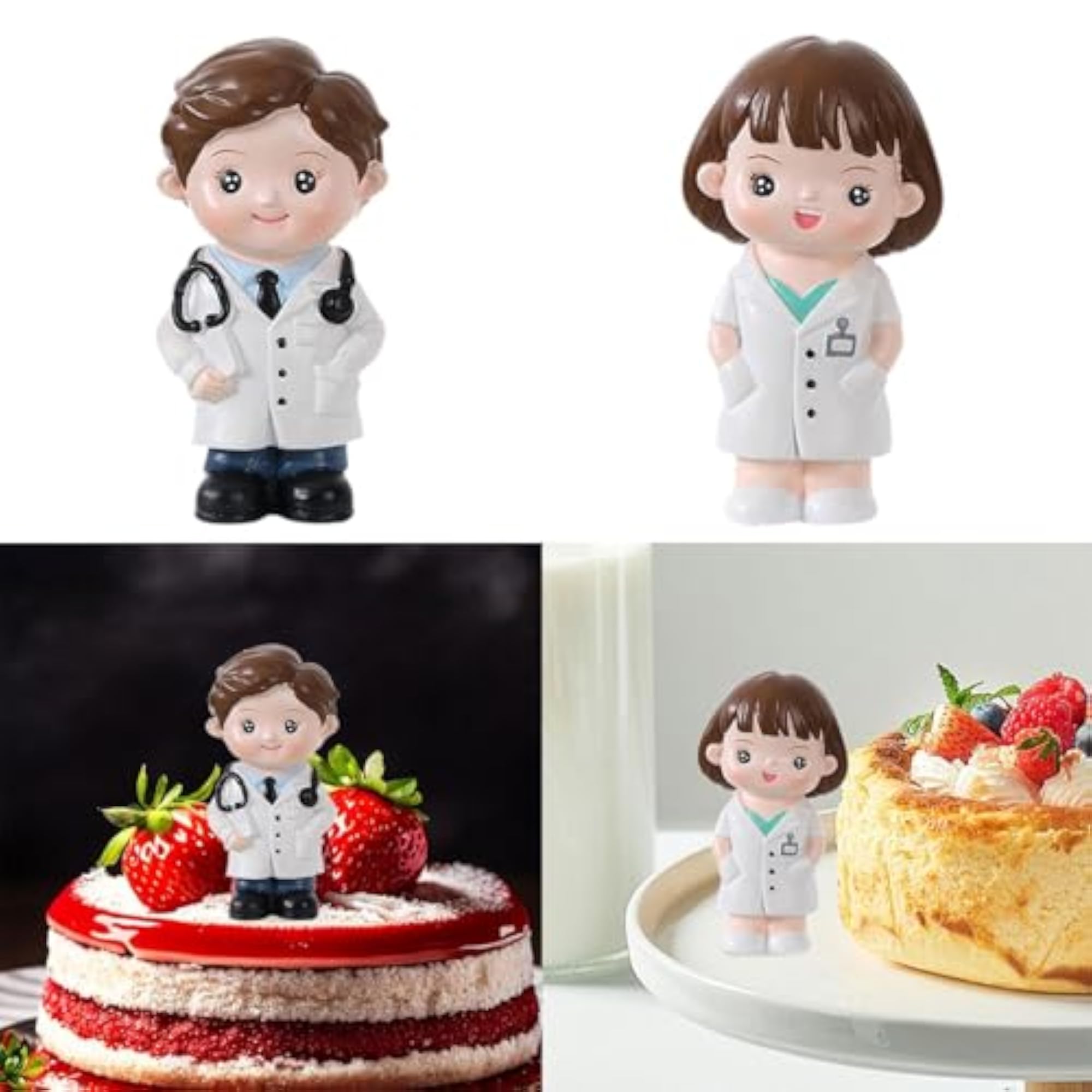 Doctor Statue Collectible Cute Cake Topper