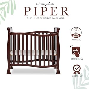 Violet 4-In-1 Convertible Mini Crib In Espresso, Greenguard Gold Certified, JPMA Certified, 3 Position Mattress Height Settings, Non-Toxic Finish Violet 4 In 1 Convertible Mini Crib In Espresso Greenguard Gold Certified JPMA Certified 3 Position Mattress Height Settings Non Toxic Finish