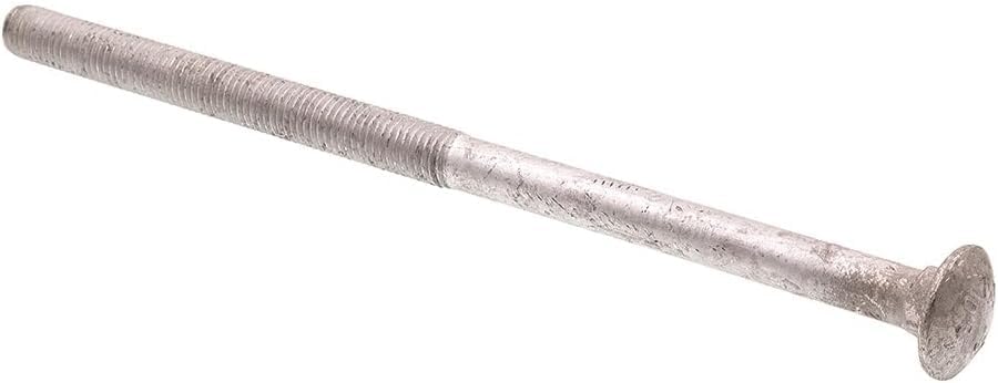 Image of Prime-Line 9065414 Carriage Bolts, 5 /8 in.-11 X 12 in, A307 Grade A Hot Dip Galvanized, Zinc (Pack of 30)