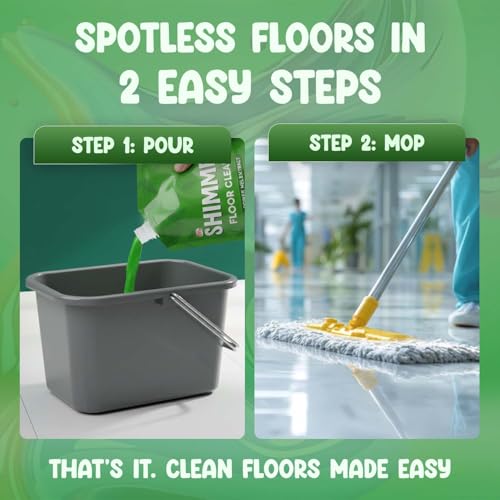 Image of Shimmer Floor & Surface Cleaner Liquid - 5L Family Pack | Non Toxic, Eco Friendly, Safe on Hands | Citrus Fragrance | All Purpose Floor Cleaner for Tiles, Bathroom & Kitchen | Removes Tough Stains