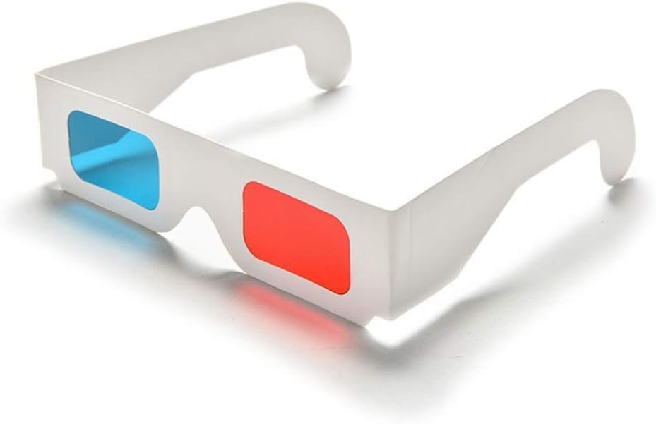 Miniatura 5 de 3 gafas estéreo 3D unisex azules y rojas plegables de cartón 3D para películas, TV, revistas y más inteligentes y atractivos, accesorios