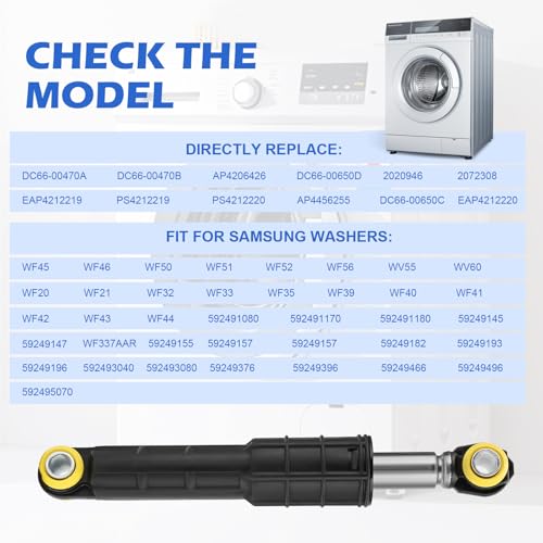 DC66-00470A & DC66-00470B Washer Shock Absorber Compatible with Samsung Washer models, Replaces DC66-00650D DC66-00650C PS4212219 PS4212220-4 Pack by C-Tzu - Image 7