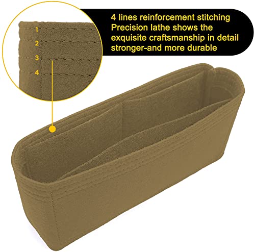 Image of GREENSHEEP Women Felt Fabric Purse Organizer Inserts for Ladies Shoulder Handbag, Tote, Hobo Bag Purse Divider, Multiple Storage Compartment