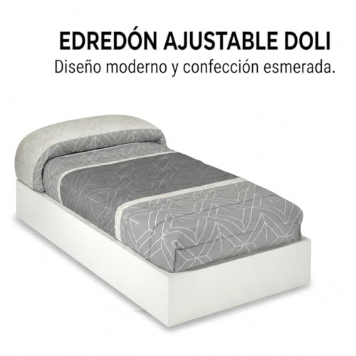 Edredón ajustable de microfibra estampado gris DOLI 250 g 3