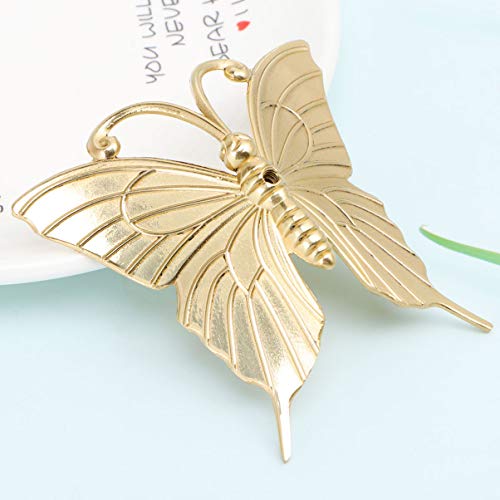 Besportble Butterfly Wall Sculpture Copper Butterfly Metal Art Vintage Wall Home Office Bedroom Decoration #TOP1