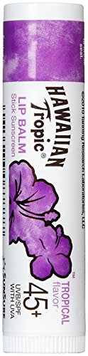 Hawaiian Tropic Tropical Sunscreen Lip Balm, SPF 45+ 0.14 oz