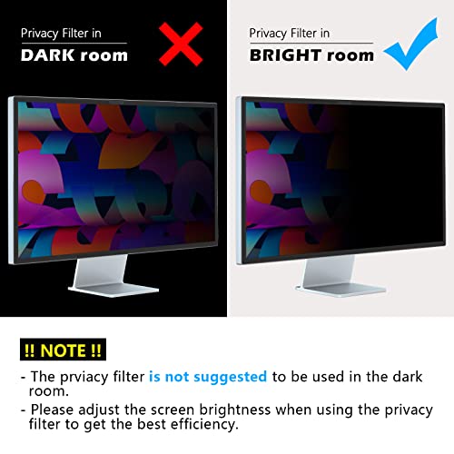 Image of FILMEXT 27 inch Privacy Screen for Monitor, 2-Pack,2022-2026 Release | Compatible with Apple Studio Display 27 inch Only, Bubble Free Computer Monitor Privacy Screen Shield Anti Blue Light Filter