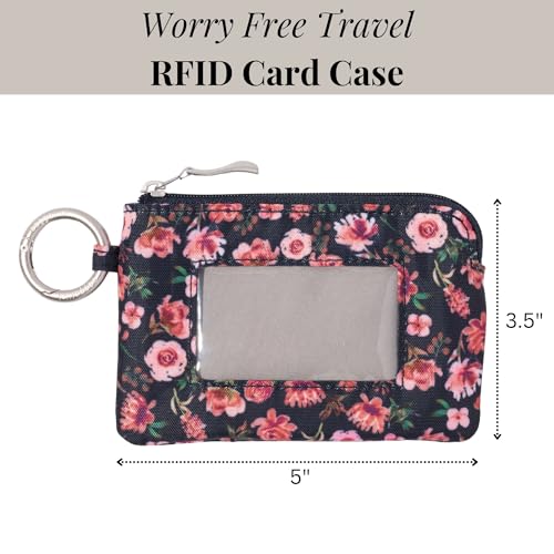 Baggallini RFID Card Case - Lightweight 5"x3.5" Wallet with Keyring2