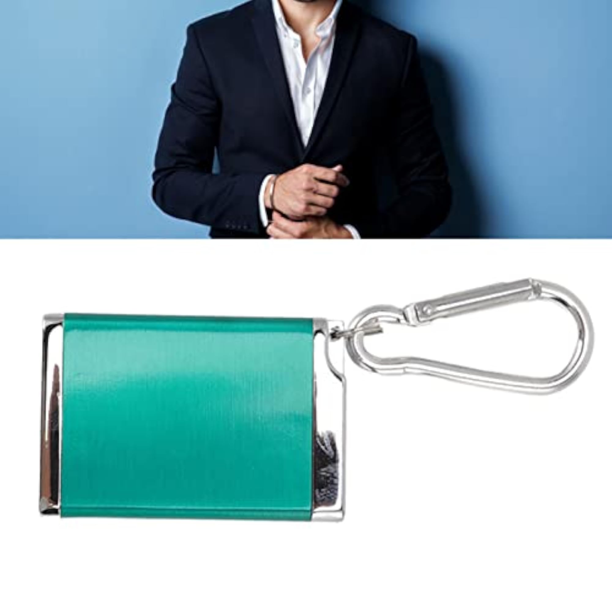 Green Mini Ashtray Keychain with Lid