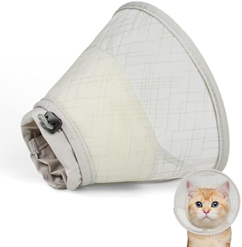 Supet Soft Cat Cone Collar to Stop Licking, Breathable Mesh Cone ...
