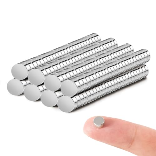 Image of rhinocats 200 Pcs Small Round Magnets, 6x3mm Mini Magnets for 3D Printings,Crafts,DIY Hobbies,Science