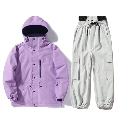 Combinaisons de ski imperméables et coupe-vent veste et pantalon deux pièces mixte