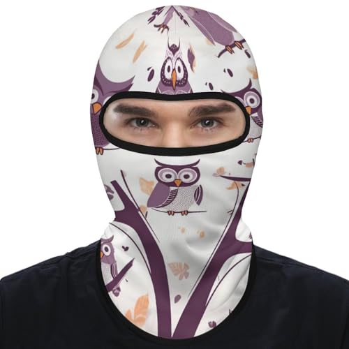 Balaclava para hombre, máscara para esquí con diseño de búho y ramas de árbol, cubreboca para invierno, ciclismo y actividades al aire libre miniatura 7