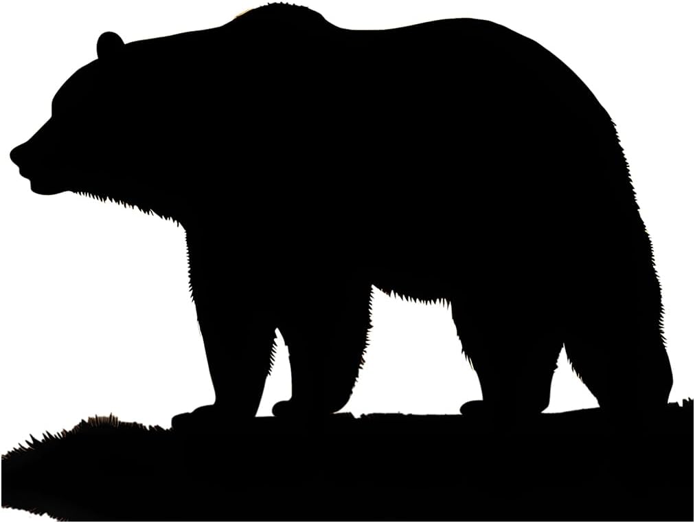 SS11161 Bear Silhouette Cardboard Cutout Standee Standup