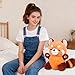Imagen de Mineup Panda Rojo Peluche, 23 cm Suave Juguete