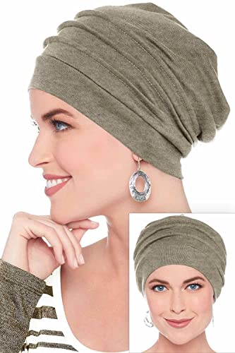 Slouchy Snood Hat - The Original 100% Cotton Slouchy Beanie - Heather Taupe