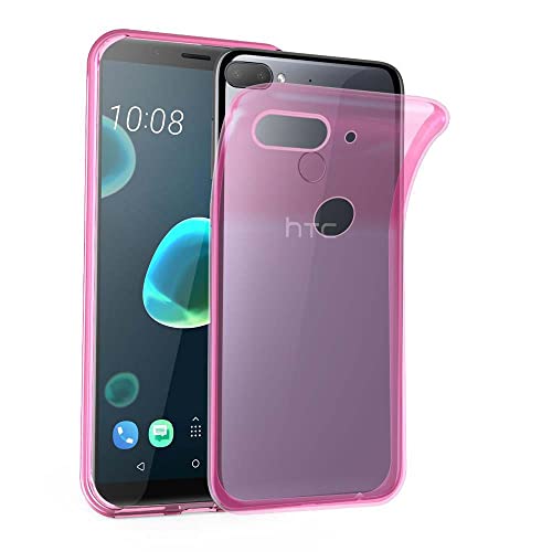 cadorabo Coque pour HTC Desire 12 Plus en Rose Transparent - Housse Protection Souple en Silicone TPU avec Anti-Choc et Anti-Rayures - Ultra Slim Fin Gel Case...