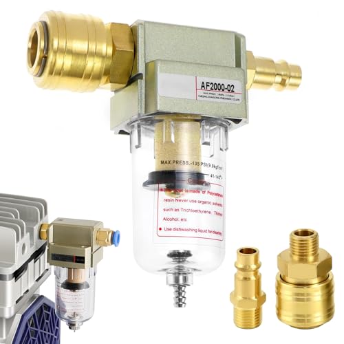 1/4-Zoll Wasserabscheider Druckluft Wasserabscheider Kompressor Druckluft Wasserabscheider Ölabscheider Kompressor zum Anbau an Kompressoren
