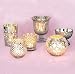 Luna Bazaar Vintage Glam Mercury Glass Candle Holders (Silver, Set of 6) - For Use with Tea Lights - For Home Decor, Parties, and Wedding Decorations - Mercury Glass Votive Holders