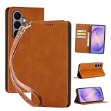 Seninhi 対応 Galaxy S26 用の ケース 手帳型 Samsung ギャラクシーs26 / SC-51G / SCG36 用の スマホケース 携帯ケース 職人仕様 手縫い革ケース 手帳型ケース スタンド機能付き 財布型 あいほん 16e 耐衝撃 ケース カード収納 レザー 多機能 ベルトループ付き‌ 携帯カバー XNWS26PG (ライトブラウン, 対応Galaxy S26)