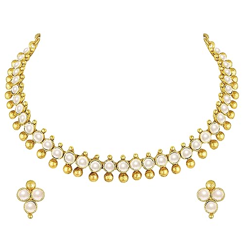 Image of Peora Traditional Ethnic Necklace & Jewellery Set Gift for Women