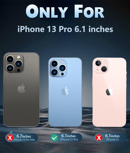 Image of FNTCASE for iPhone 13 Pro Case: Clear Phone Cases Compatible with Magsafe Slim Anti Yellowing Military Grade Drop Protection Rugged Shockproof Protective Transparent Cell Phone Cover (B-Clear)