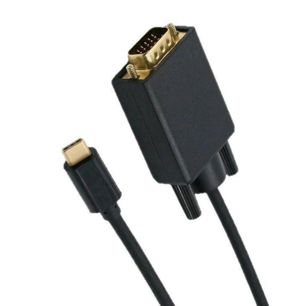 Câble USB-C vers VGA Haute Performance - Convertisseur de Type C vers D-Sub 15 Broches pour Connecter Les Appareils USB 3.1 à des Moniteurs, des Projecteurs ou des Téléviseurs