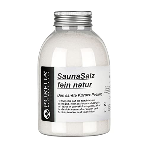 PURELIA Sauna Salz fein Natur 600g Meersalz Peeling Sauna Peelingsalz Körperpeeling Cover