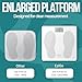 Professional Bathroom Scale for Body Weight with XL Platform Accurate Body Weight Scale for Adults, Seniors and Pets, 12-inch 30cm Large Platform, High Capacity 440lb/200kg, Batteries Included, White