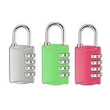 Hohe Sicherheit: 4-stellige Kombination für schlüssellosen Komfort – erhöhter Schutz vor Dieben im Vergleich zu 3-stelligen Schlössern, die oft innerhalb von Minuten gebrochen werden können. 4-stellige Zahlen bieten über 1000 Kombinationen, die einfach zu halten Sicherheit ist und nicht durch menschliche Kraft entfernt werden kann.